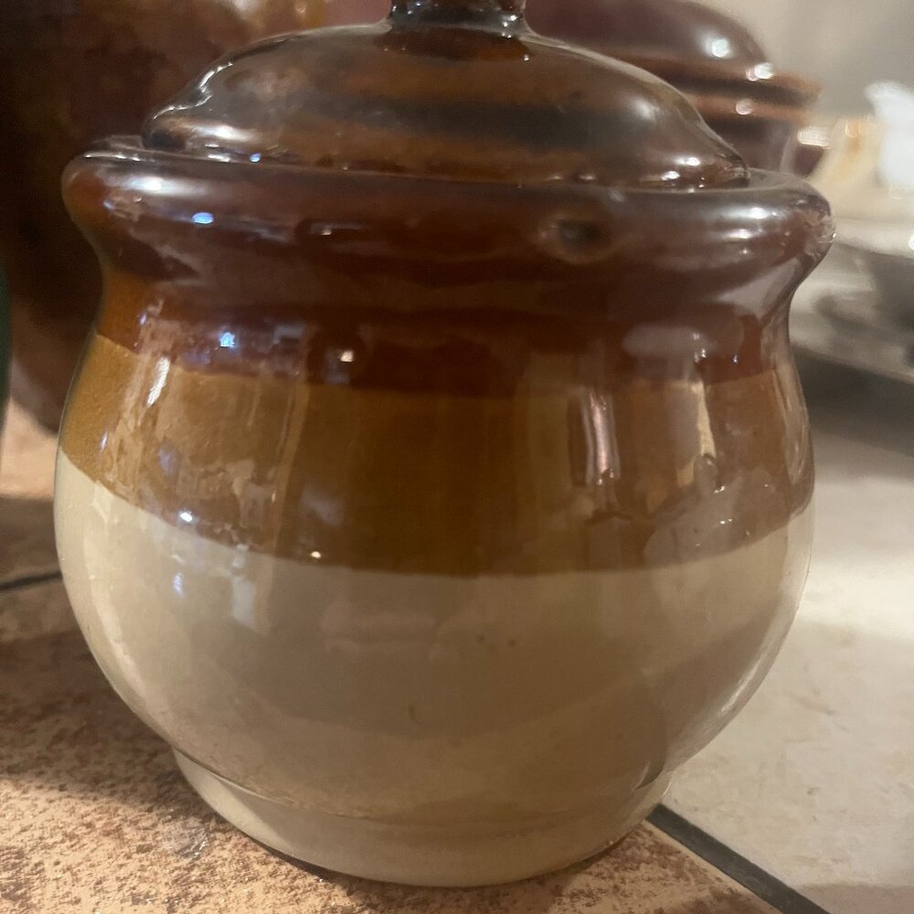 Vintage 3 tone Brown Stoneware - Picture 2 of 2